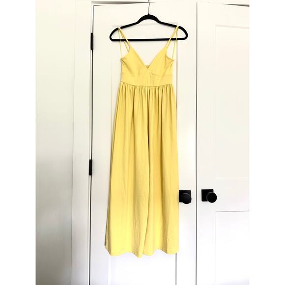 $198 New Susana Monaco Slip Top Jumpsuit - Lemon Zest - Small - Picture 6 of 11